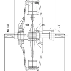Nine Continent 500W Hinterradmotor Mit Kassettenaufnahme - Hochleistungs-E-Bike-Motor -EBike-Solutions Geschäft Dimensionszeichnung NineContinent neu 1280x1280