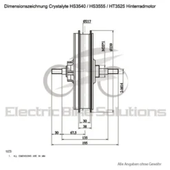 Crystalyte Hinterradmotor 1000W mit Higo L1019 Hochleistungsstecker | Leistungsstarker E-Bike Motor 12 Crystalyte Hinterradmotor 1000W mit Higo L1019 Hochleistungsstecker | Leistungsstarker E-Bike Motor -EBike-Solutions Geschäft Dimensionszeichnung Crystalyte HS3540 HS3555 HT3525 1280x1280 1