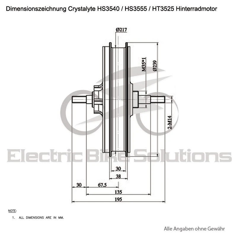 Crystalyte Hinterradmotor 1000W mit Higo L1019 Hochleistungsstecker | Leistungsstarker E-Bike Motor 7 Crystalyte Hinterradmotor 1000W mit Higo L1019 Hochleistungsstecker | Leistungsstarker E-Bike Motor – Bild 5
